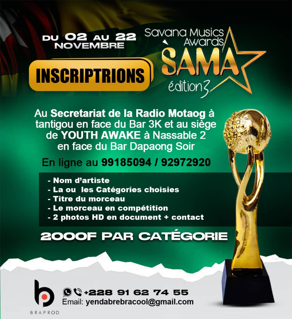 Savana Musics Awards: Découvrez les catégories et comment s'inscrire
